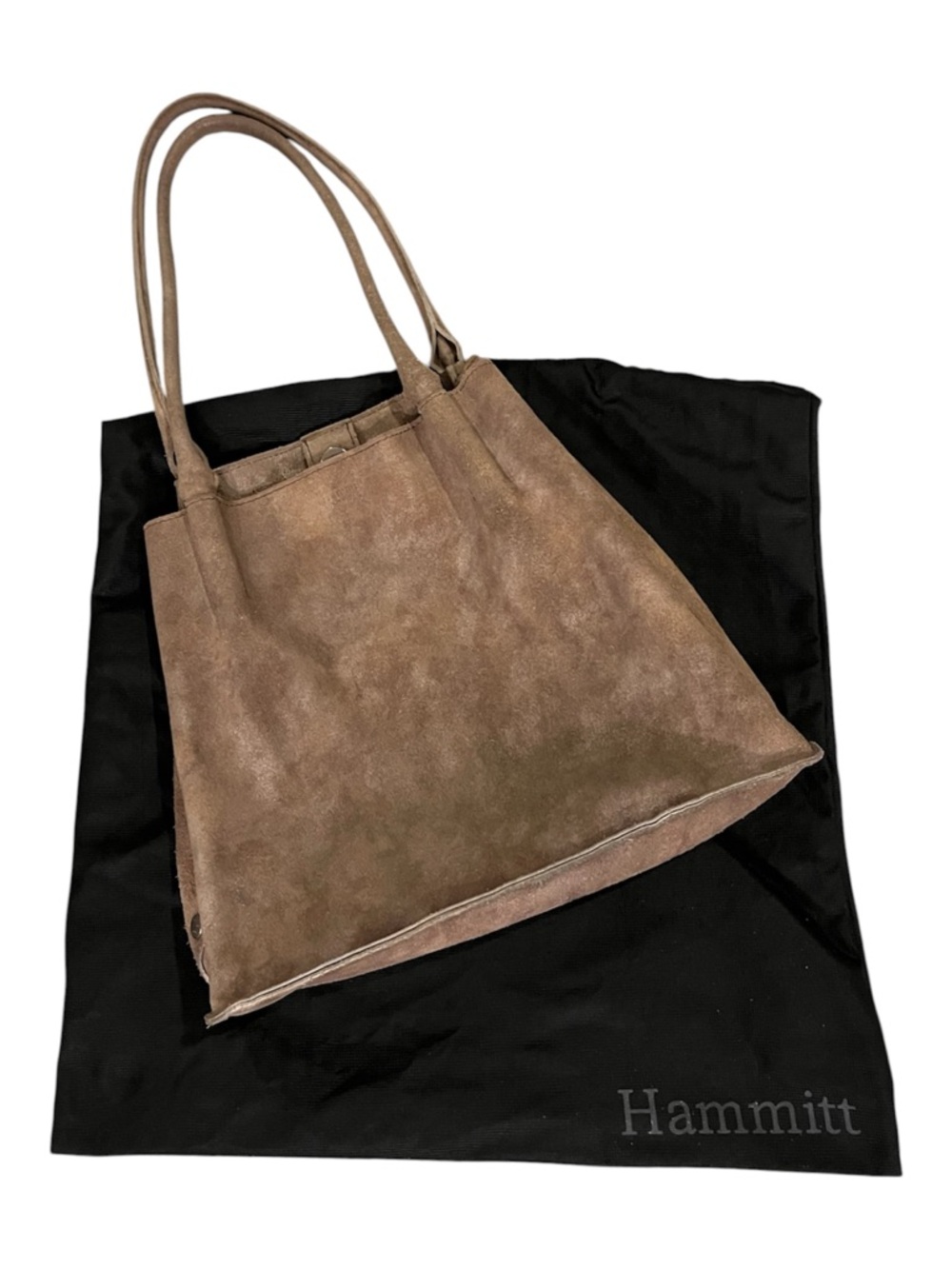 Hammitt Limited Edition Oliver Pewter Suede Tote w/ Silver Rivets